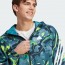  Giacca Sportiva UOMO Adidas Verde Future Icons Allover Print Full-Zip 4