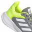  Scarpe Sneakers Bambini Unisex Adidas Tensaur Run Grigio Giallo Fluo 3