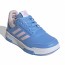  Scarpe Sneakers Bambini Unisex Adidas Tensaur Sport Lace Azzurro Rosa 6
