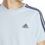  T-shirt maglia maglietta UOMO Adidas Azzurro Essentials Single Jersey 3-Stripes 1