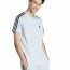  T-shirt maglia maglietta UOMO Adidas Azzurro Essentials Single Jersey 3-Stripes 3