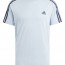  T-shirt maglia maglietta UOMO Adidas Azzurro Essentials Single Jersey 3-Stripes 6