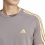  T-shirt tempo libero UOMO Adidas Grigio Giallo Essentials 3-Stripes 5