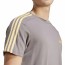  T-shirt tempo libero UOMO Adidas Grigio Giallo Essentials 3-Stripes 1