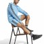  Pantaloncini Shorts UOMO Adidas Ess Single Jersey 3-Stripes 7 Azzurro 5