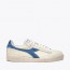  Scarpe Sneakers UOMO Diadora T2 Game L Low Waxed Suede Pop Bianco Azzurro 5