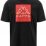  T-shirt maglia maglietta UOMO Kappa Banda 222 Nero LOGO EDIZ Cotone Jersey 4