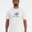  T-shirt maglia maglietta UOMO New Balance Bianco Stacked Logo 4