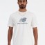  T-shirt maglia maglietta UOMO New Balance Bianco Stacked Logo 0