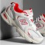  Scarpe Sneakers Unisex New Balance 530 QB Grigio Rosso Pelle Tessuto 4