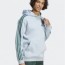  Felpa Cappuccio Hoodie UOMO Adidas Essentials Fleece 3-Stripes Azzurro Verde 0