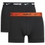  Intimo slip boxer culotte UOMO Nike Underwear BRIEF 2 PACK Nero arancione 1