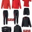  Kit fornitura calcio squadre gara Kit fornitura calcio squuadre Rosso Nero 2020 0