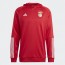  Benfica Adidas Felpa Allenamento Training Top Hoodie Rosso Mezza zip 2023 24 6