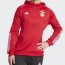  Benfica Adidas Felpa Allenamento Training Top Hoodie Rosso Mezza zip 2023 24 0