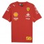  Ferrari Puma T-shirt maglia maglietta Sainz UOMO Rosso Cotone Team 2024 6