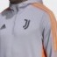  Juventus Adidas Felpa Allenamento Training Top Grigio UOMO mezza zip cappuccio 4