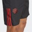  Manchester United Adidas Pantaloncini Shorts Nero con TASCHE a ZIP 2023 24 2